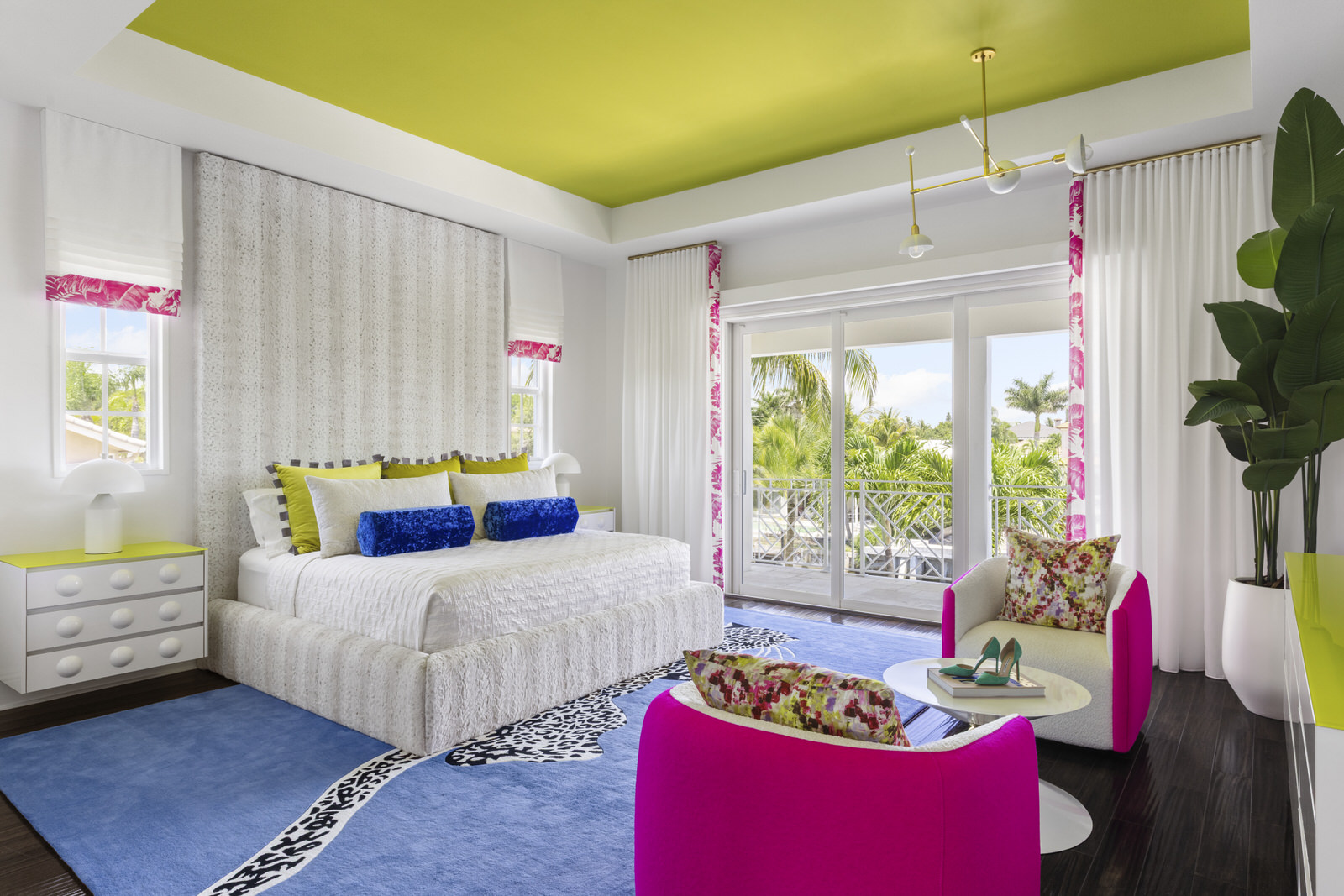 View from breakfast nook to living room